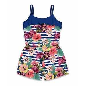 Sunshine Swing Girls floral  Romper Size 12 with Spaghetti  Straps multicolor